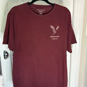 American Eagle Outfitters Burgundy Short Sleeve Tee